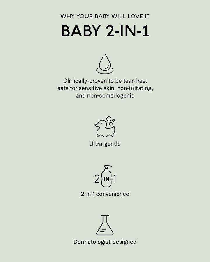 SEEN Baby 2-in-1 Shampoo & Body Wash, Fragrance Free